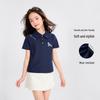 Girls' Embroidered Polo Short Sleeve T-Shirt