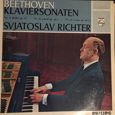 LP Record LUDWIG VAN BEETHOVEN, SVIATOSLAV RI - Klaviersonaten Nr. 11 B-dur Op. 22  A02325L Philips Germany Classical Used