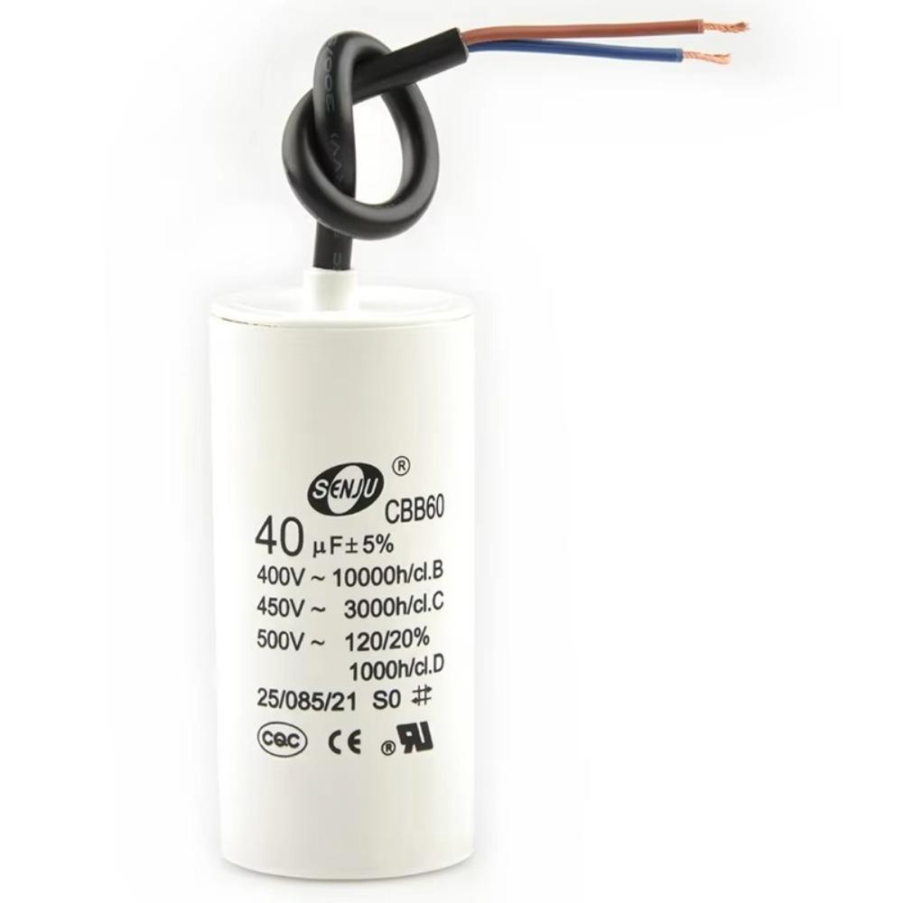 Capacitor de Partida para Motor 450V Capacitor Redondo para Bomba d'Água Capacitor Confiável para Máquina de Lavar