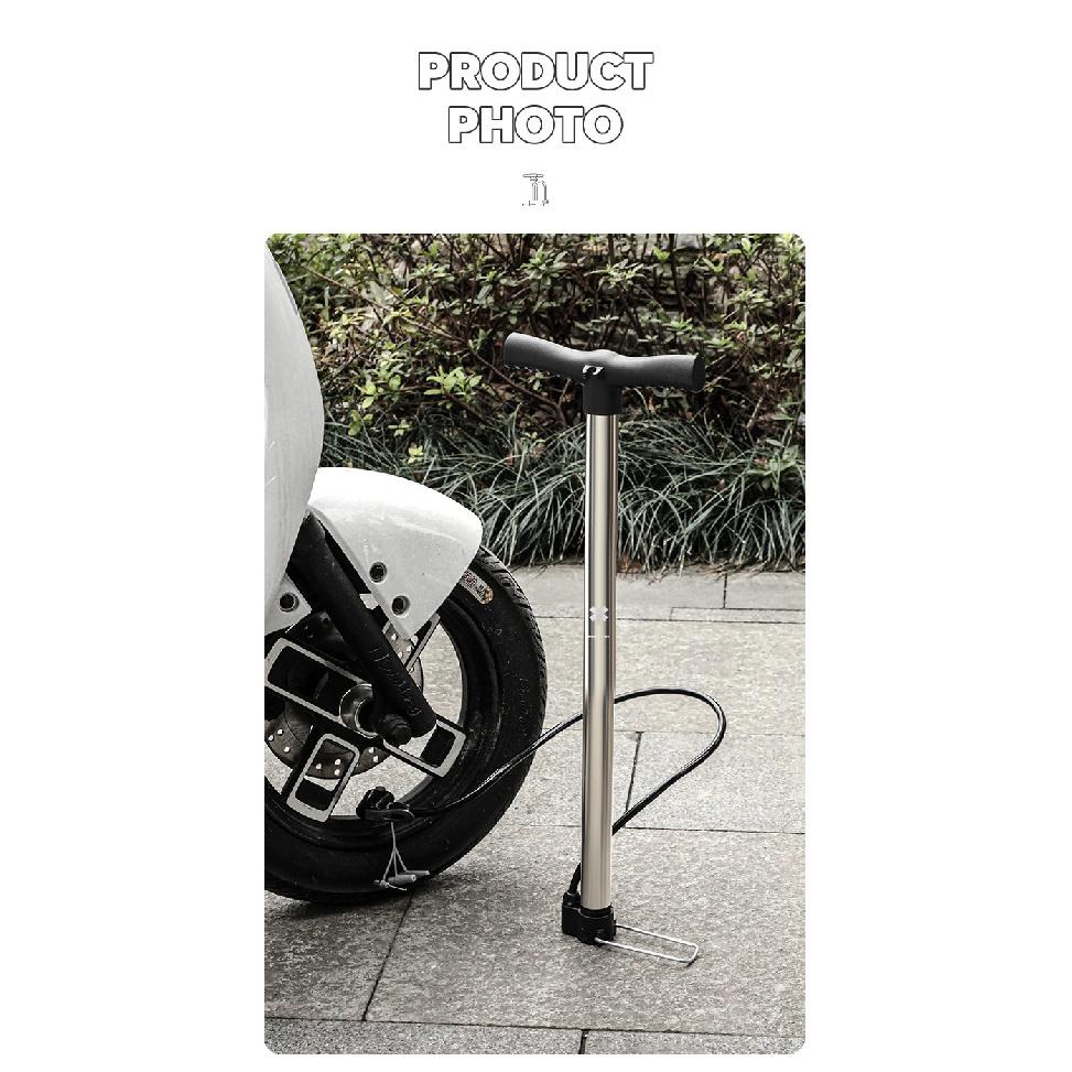 Xunting Bike Floor Pump MAX 130PSI Powerful and Ergonomic Inflator for Road and MTB Bikes - Schrader and Presta Valve Compatible