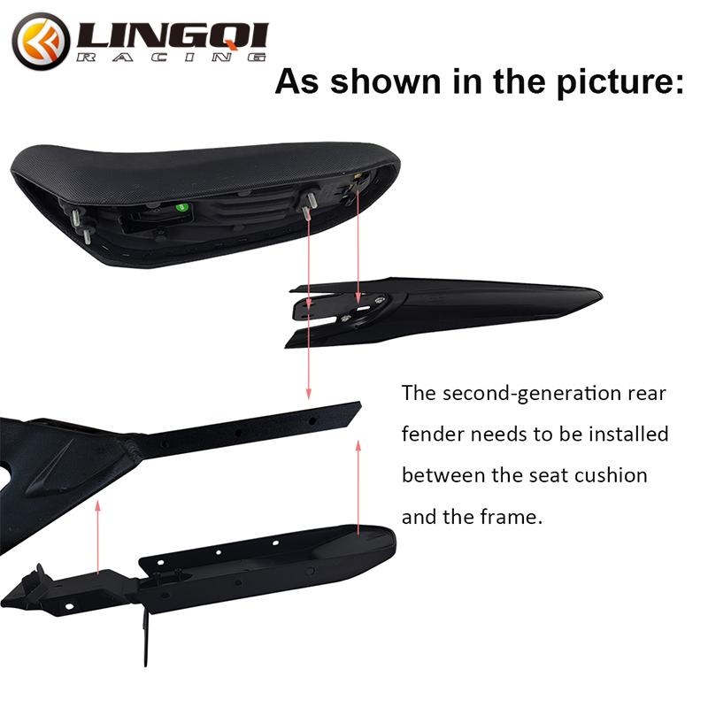 LINGQI RACING Motorcycle Mudguard Wheel Splash Guard Rear Fender For Light Bee LightBee Eride Pro SS 3.0 Electric Bike Modified