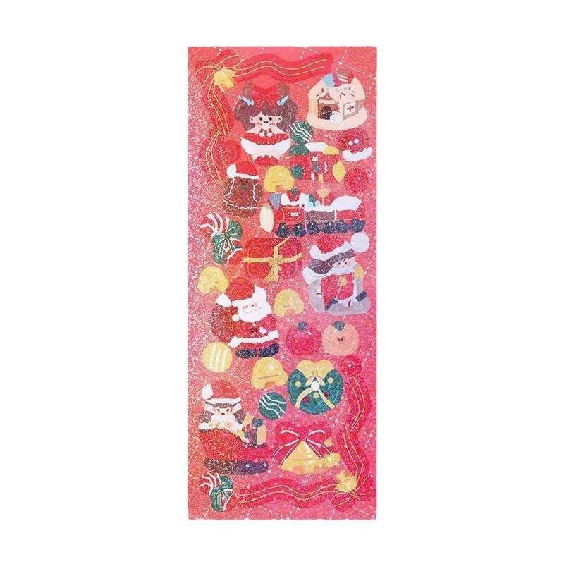 Christmas Guka Laser-Themed Cartoon Stickers Set - DIY Creative Props & Gifts