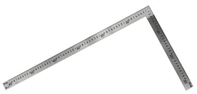 Shinwa Sokutei, gebogene Messskala, mittelgroß, Metall, beliebter Edelstahl, 60 cm x 30 cm, Rückseite 2 Shaku x 1 Shaku, kombinierte Skala, 1819ah 63412