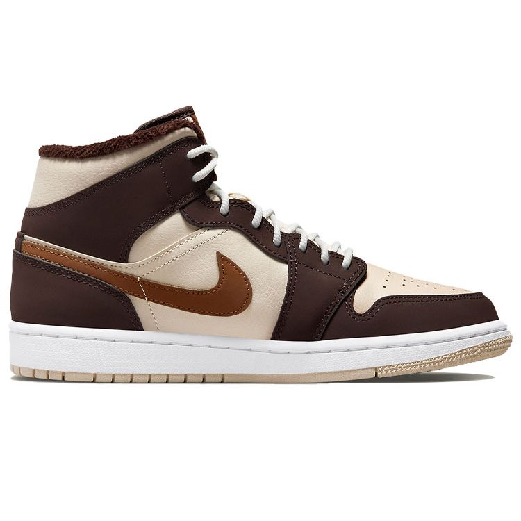Dámské tenisky Air Jordan 1 Mid SE krémová/tmavá čokoláda ovesná DO6699-200