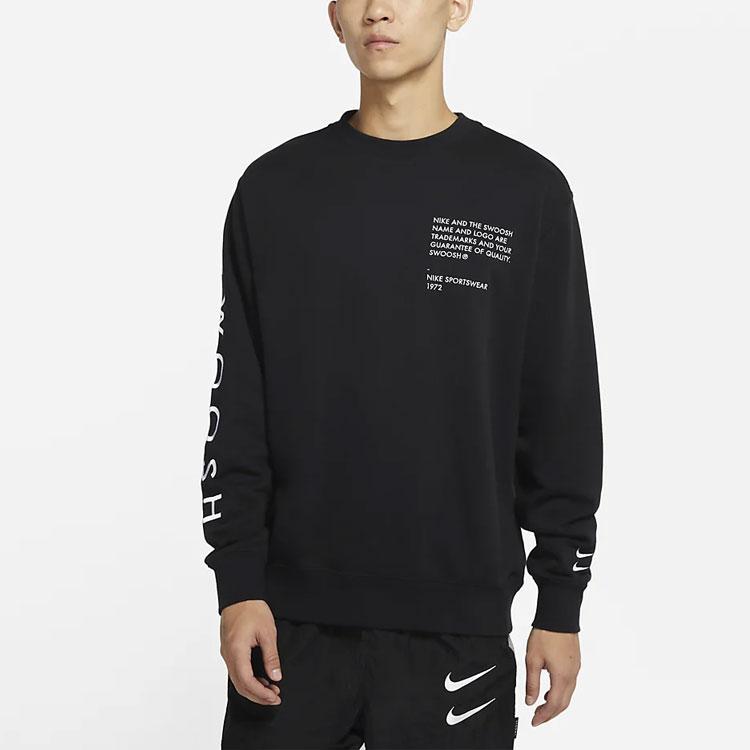 Nike Sweatshirts Unisex Black Crew Neck Moderate Regular (Unisex) Sweatshirts DJ0466 011