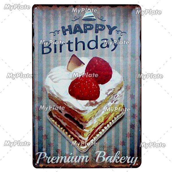 Cake Metal Sign Plaque Metal Vintage Food Tin Sign Wall Decor for Kitchen Cafe Diner Bar Cupcake Metal Signs