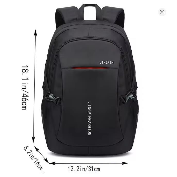 Stylish Mens Backpack Large Capacity Perfect for High School College Versatile Travel Laptop Bag with Diverse Zipper Styles