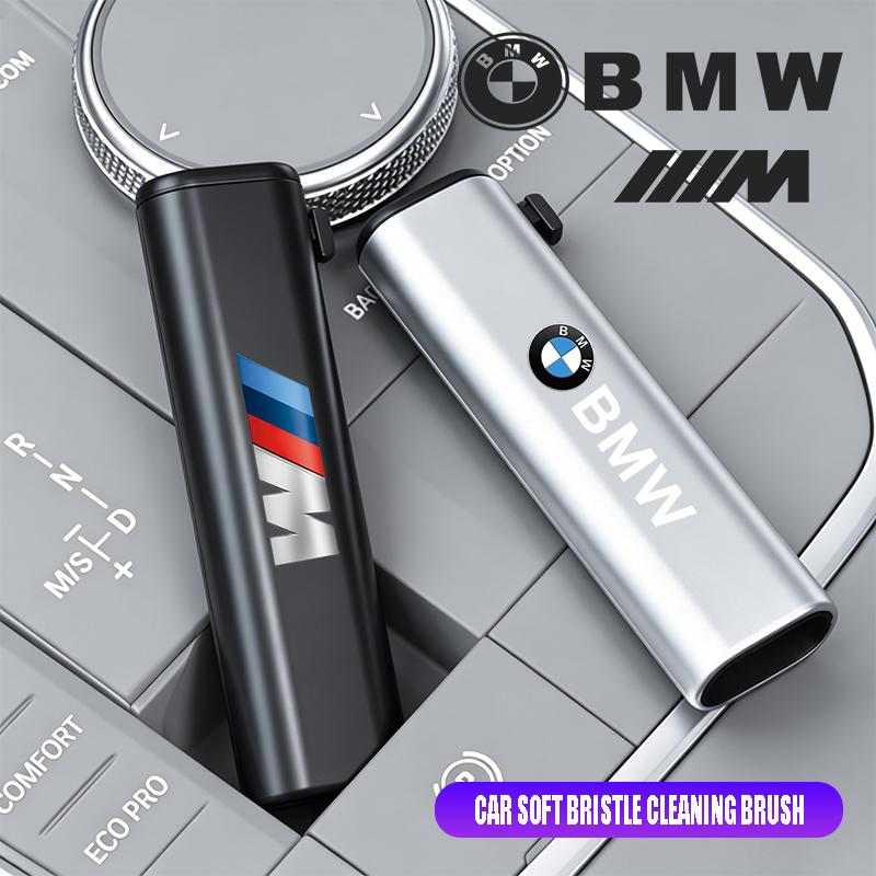 For BMW X1 X2 X3 X5 X4 X6 X7 iX3 F20 F10 F07 E70 E4 Telescopic Brush Car Cleaning Tools Retractable Soft Wool Brush Keychain