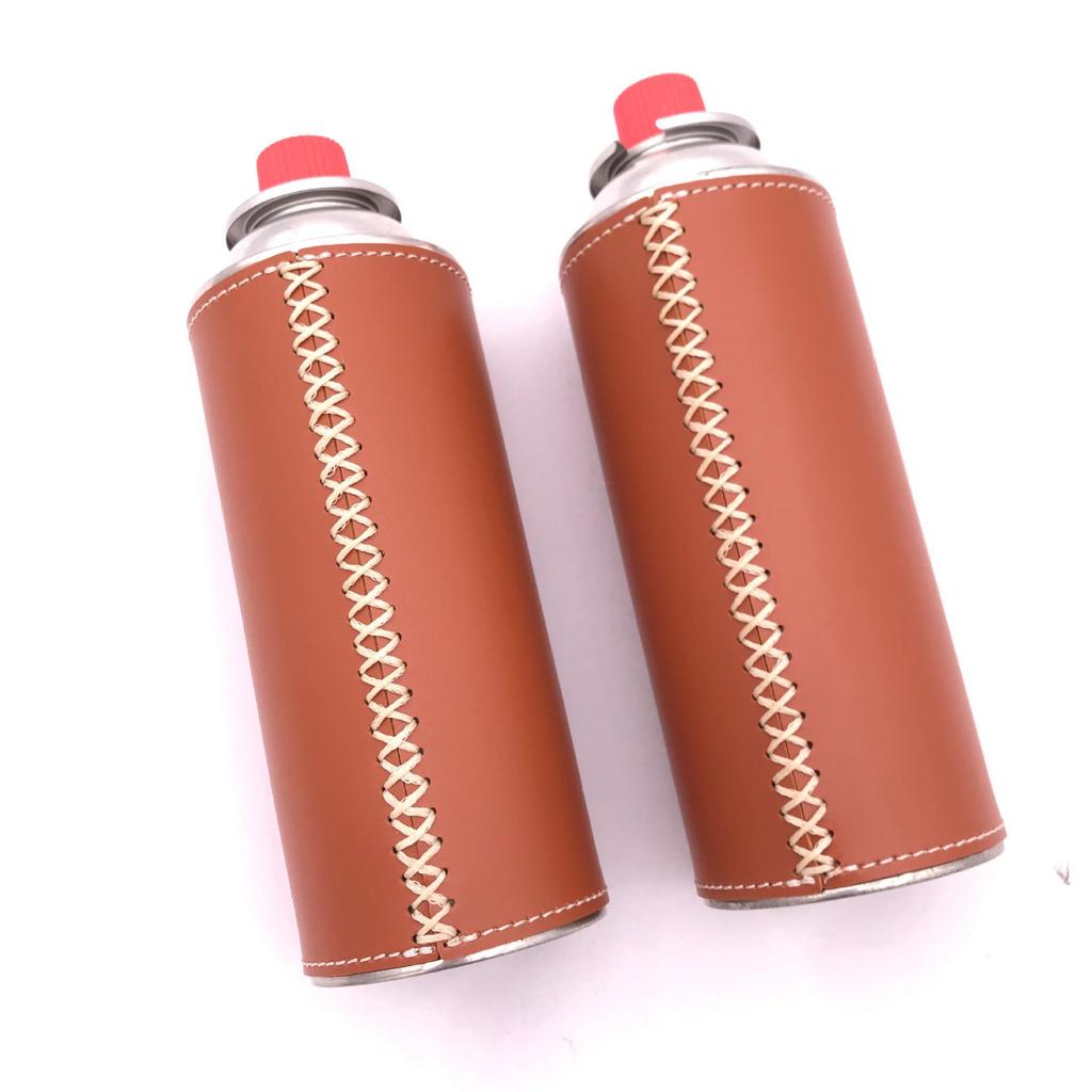 250g Insulated Leather Gas Can Cover for Outdoor Camping and Mountaineering