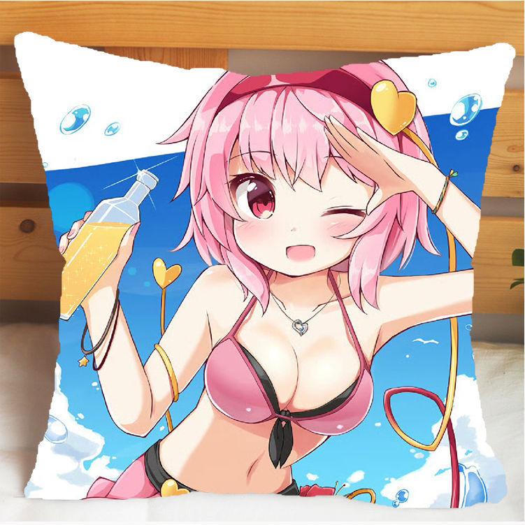 

Little Rich Woman Pillow Sofa Office Lumbar Pillow Lunch Break Pillow Car Dormitory Bedroom Bedside Cushion Pillow Case linen-45x45cm double-sided [without pillow core]