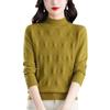 Women's Semi High Neck Pullover Sweater Casual Sweater Pullover Knitted Base Sweater