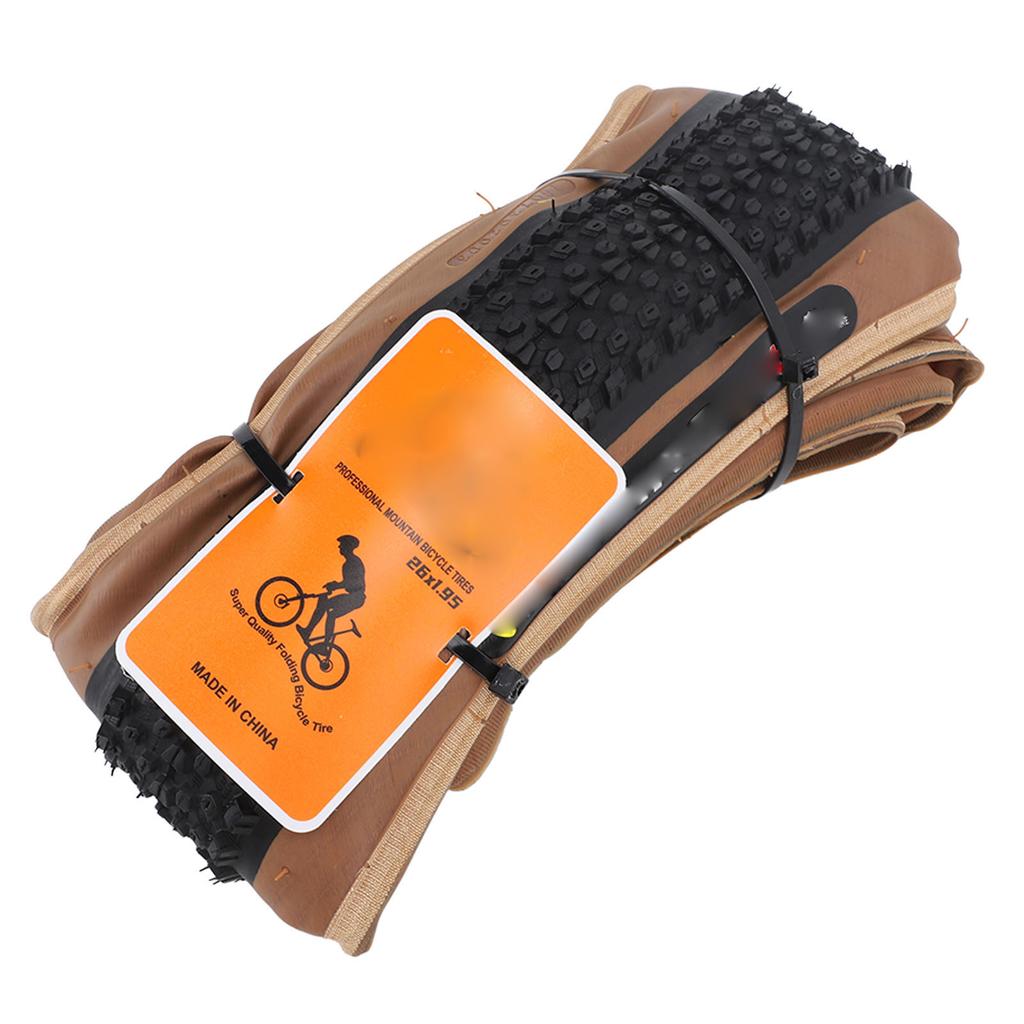 26x1.95 Mountain Bike Outer Tire Rubber Patterned Surface Folding Replacement Bike Tire for Bicycle