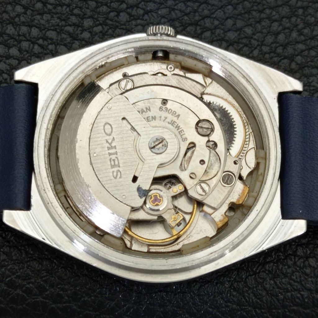 VINTAGE SEIKO 5 AUTOMATIC 6309A JAPAN MENS BLUE COLOR DIAL WATCH a701654-5 R206c-a701654
