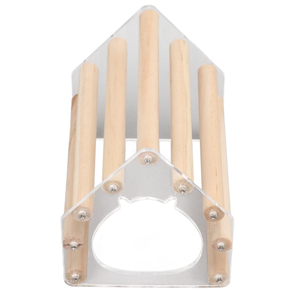 Pet Hamster Wooden House Small Pet Cage Hideout Hut for Hamster Golden Silk BearSmall