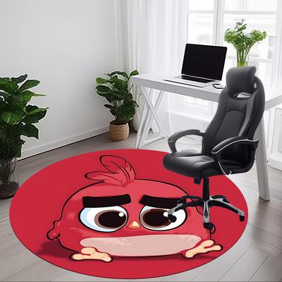1pc Angry Bird Office Round Area Rug, Bedroom Living Room Home Decor, Room Deco,  Offic A1016152