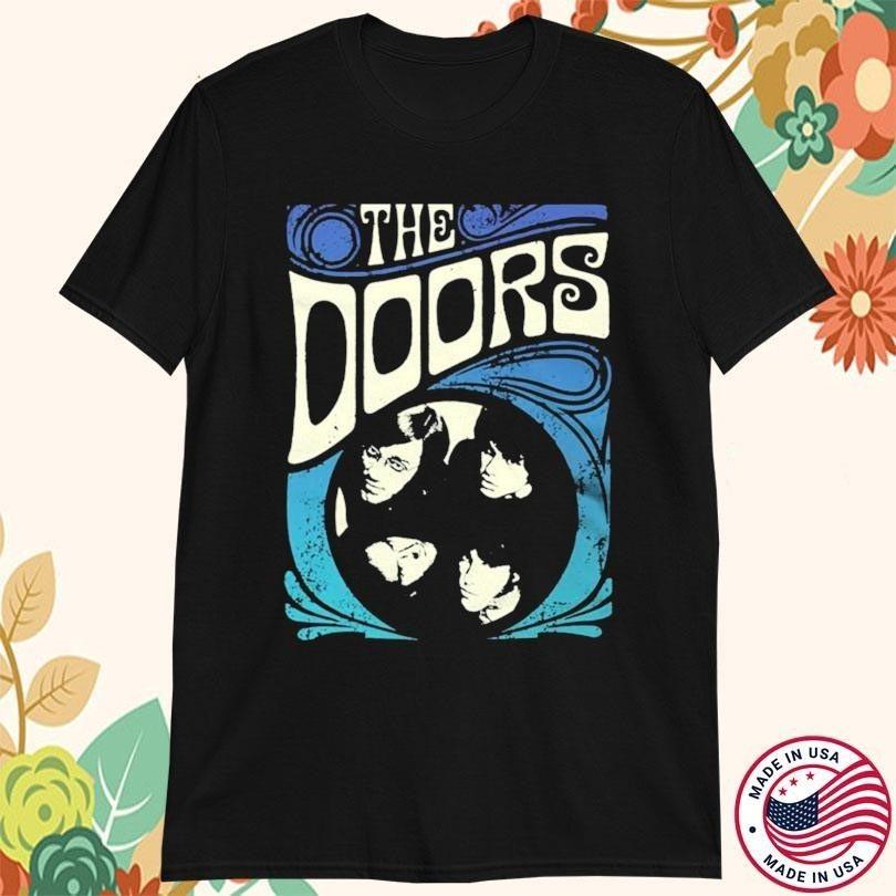 

The Doors Band Tour Short Sleeve Cotton Black T-Shirt TT76 Unisex T-Shirt XXXXL