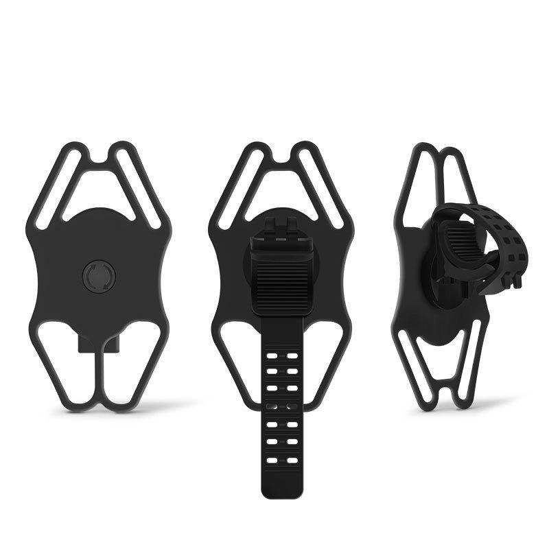 Non-slip Silicone Adjustable Bicycle Phone Holder - Shockproof Handlebar Clip for Stable Navigation