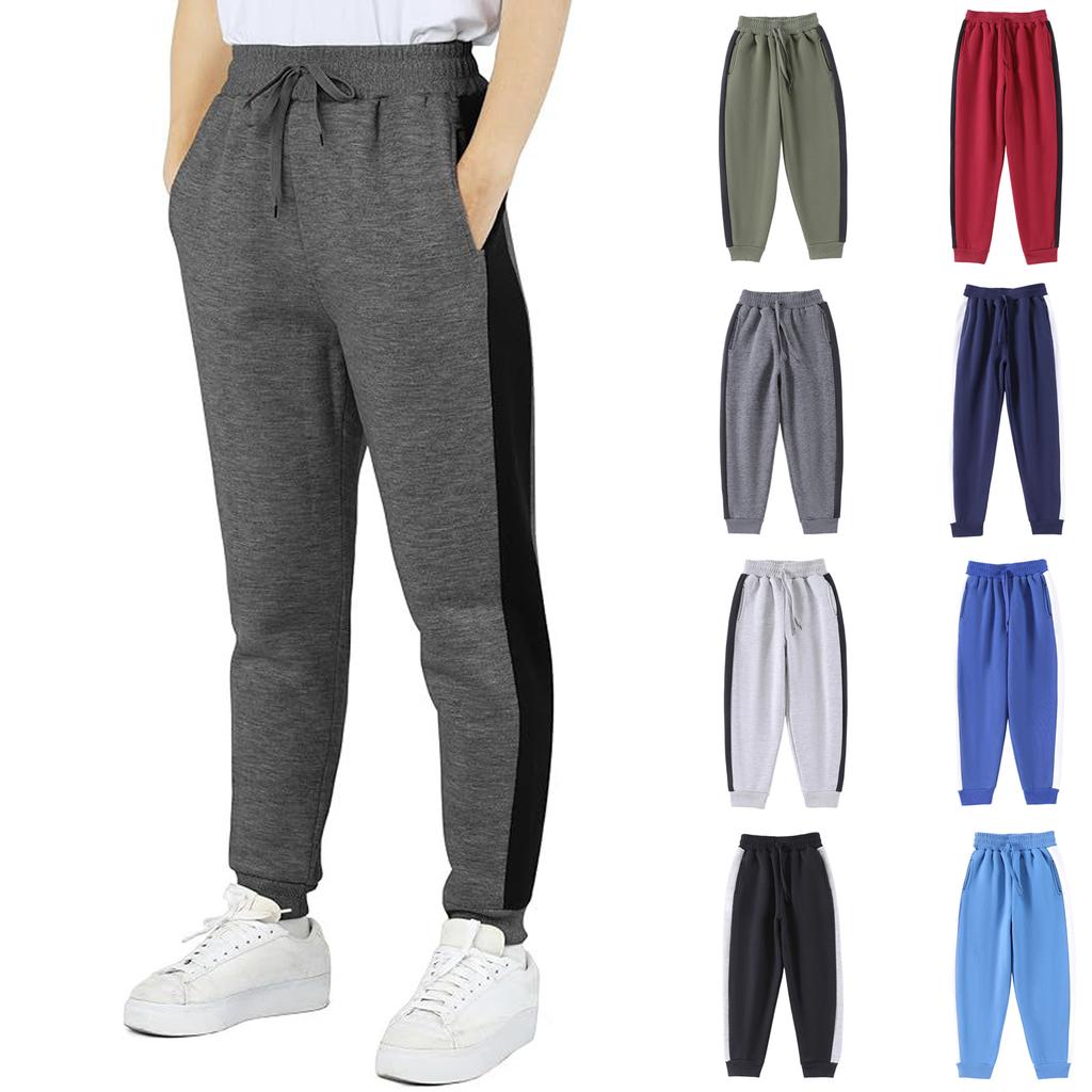 Pantalon de survêtement de sport pour enfants, Pantalon décontracté épais à cheville élastique