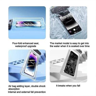 Borsa impermeabile per telefono cellulare con touch screen, borsa autosigillante per il nuoto, custodia trasparente impermeabile per telefono cellulare