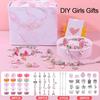DIY Beaded Bracelet Set with Storage Box for Girls Gift Acrylic European Large Hole Beads Handmade Diy Jewelry Making Kit Toys