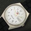 Seiko 5 AUTOMATIC 6309A VINTAGE JAPAN MENS ARABIC WHITE DIAL WATCH A701414-5
