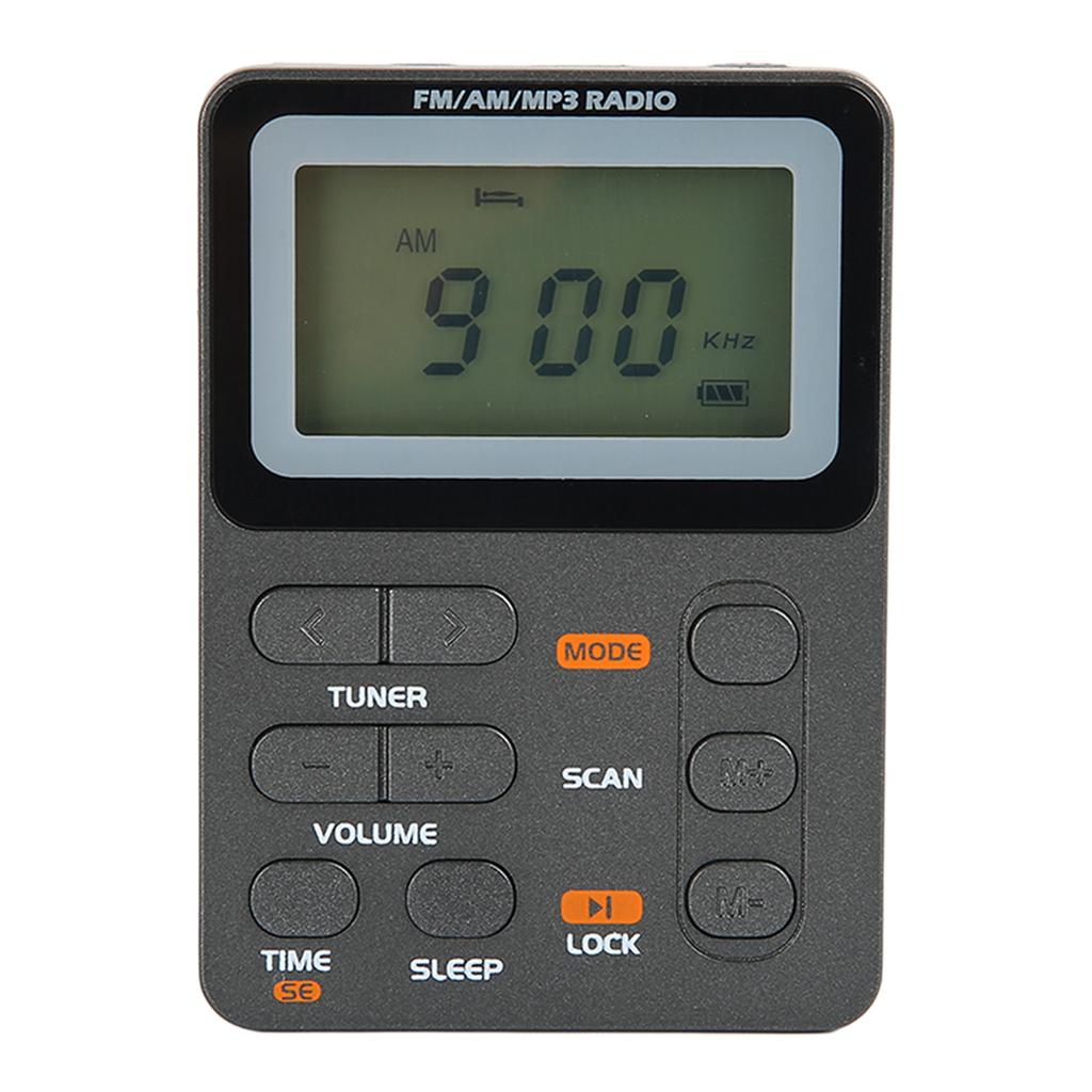 Mini Radio AM FM Tragbares Radio Bildschirmsperre Digitaler Empfang Stereo Wiederaufladbares Radio zum Spazierengehen, Joggen, Fitness, Camping