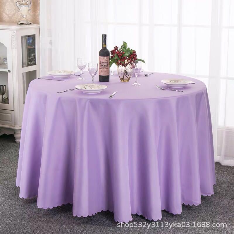 Circular Restaurant Tablecloths Hotel Banquet Tablecloths Suitable for Families Wedding Parties Easy To Maintain Heat-resistant