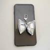 Y2K Silver Color Bow Keyring Korean 3D Bowknot Keychain Sweet Cute Bow Key Holder Fashion Backpack Pendant Bag Decor
