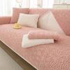 Plush Non Slip Leather Sofa Cover Rose Velvet Sofa Mat New Minimalist Modern Thickened  Winter Long Sofa Cover Cloth Towel