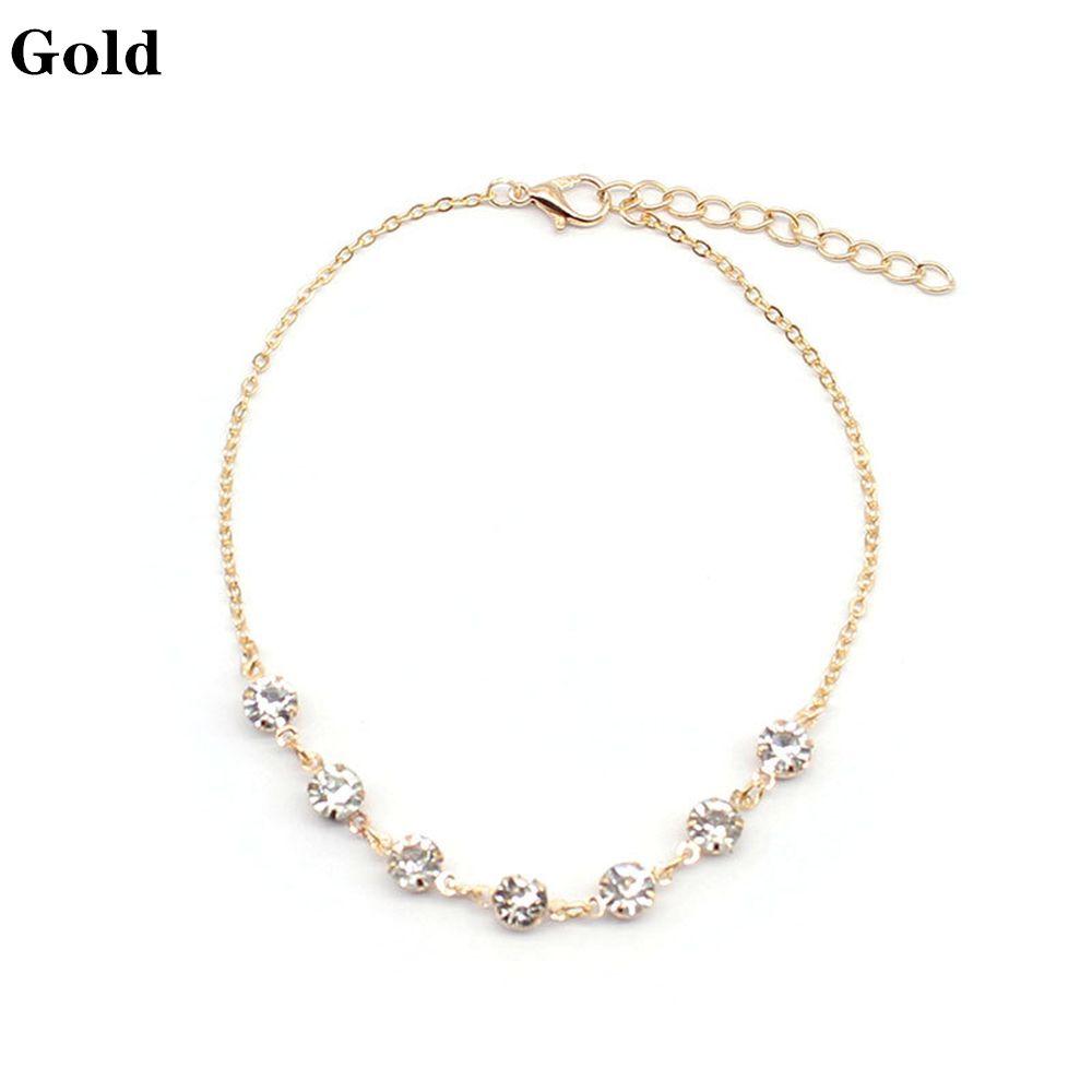 

Регулируемые украшения для стопы и лодыжки с кристаллами, летние пляжные сандалии, цепочки для ног, стразовые браслеты на лодыжку, для босиком золотой