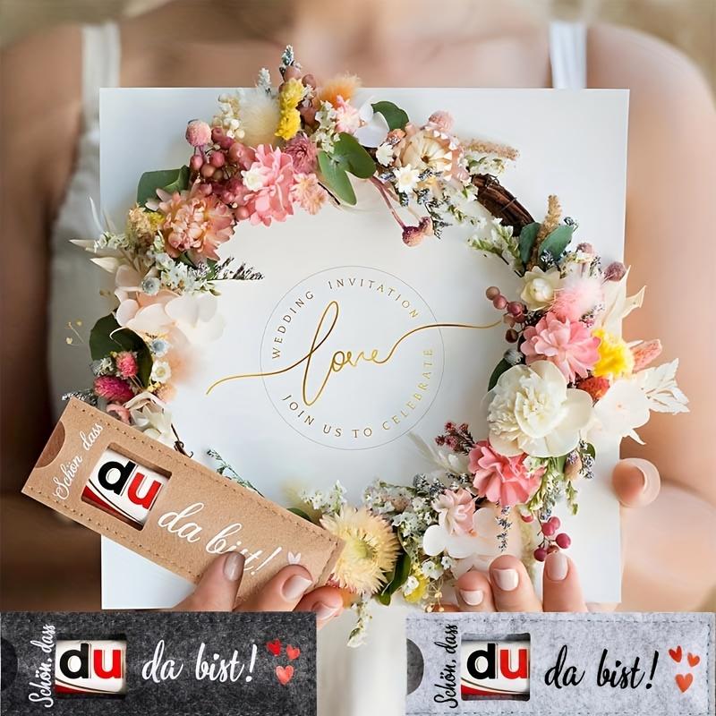 25pcs German Party Gift Bags with "Glad You're Here" Design,High-Quality Felt Long Lasting Packaging for Wedding,Valentine's Day