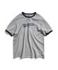 MINIMALPROJECT Washed Drawing Ringer Short Sleeve T-Shirt Mst185 [Gray/Navy]