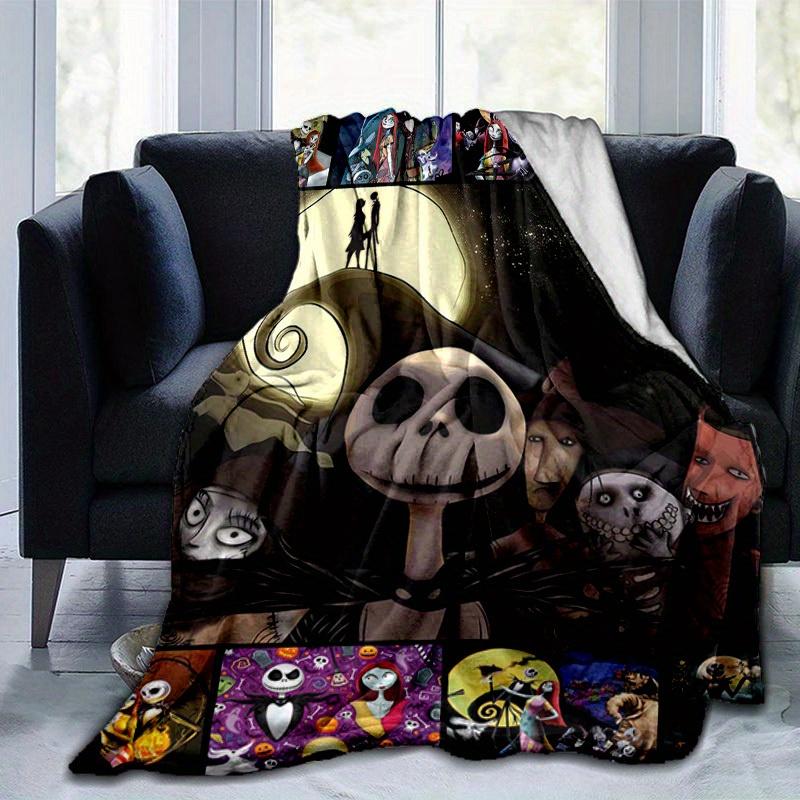 1pc. Cute Nightmare Before Christmas Theme Cartoon Blanket for Home Decoration, Suitable for All Seasons, Perfect Gift Idea for Friends and FamilyC070