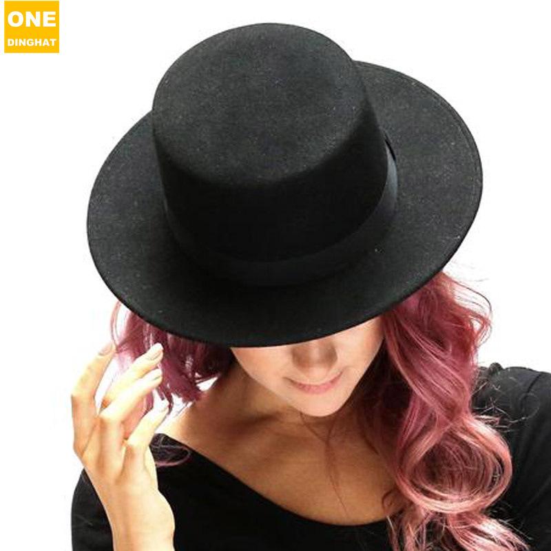 Beliebter Filzhut mit flacher Krempe, Freizeit-Hut, Damenbekleidung Vielseitiger Hut Lm-008