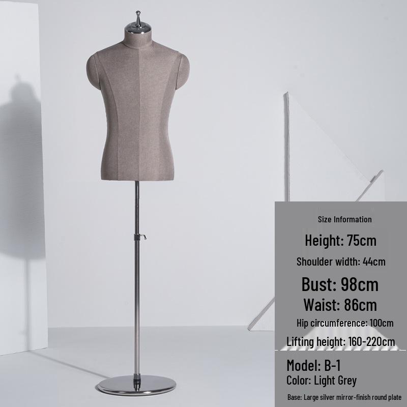 Luxury Men's Suit Mannequin Display Rack for Formal Wear Stores