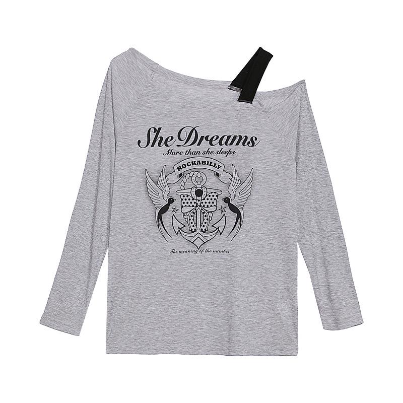 

Tuogu Women s American-Style Off-the-Shoulder Sun Protection Long Sleeve Summer T-Shirt and Cover-Up S