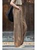 Women's Hemp Tie-Dye Distressed Lantern Pants: Cotton & Linen Zen Meditation Wear 26