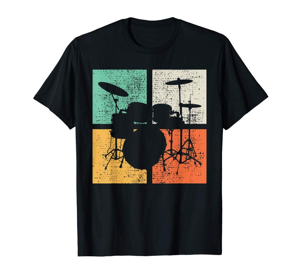 Drummer T-Shirt Drumline T Shirt Drumset Tee Gift Vintage Homme Tops New Print T Shirt Mens Short Sleeve Hot Band T Shirts
