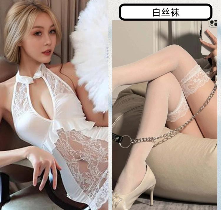 Erotic Underwear Women's Lace Sexy Cheongsam Uniform Seduction Milk See-through Clothing Passion Clothes Pure Passion Style