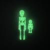 Skull Fridge Magnet 3D Printed Skeleton Refrigerator Sticker Deformable Joint Figurine Home Decoration Fridge Decoration