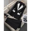 Frühling und Herbst Damen Hosenanzug 2-teiliges Set Büro Damen Business Arbeitskleidung Formeller Blazer Jacke und Hose