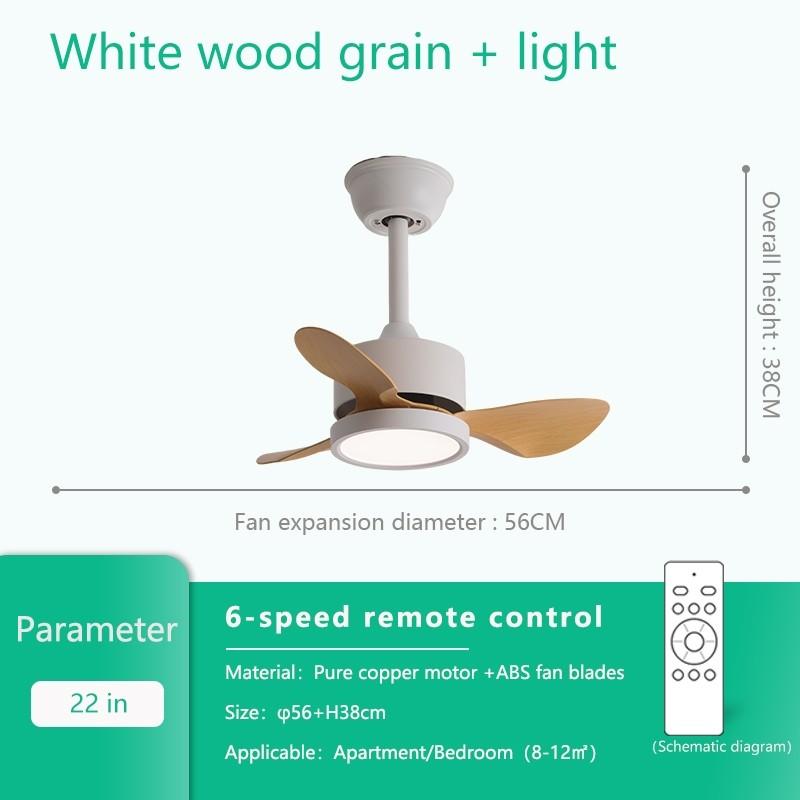 22" 3/5 Blades & LED Lighting Fan Silent DC Motor & Energy Saving Fan Household Electric Ceiling Fan with Hook