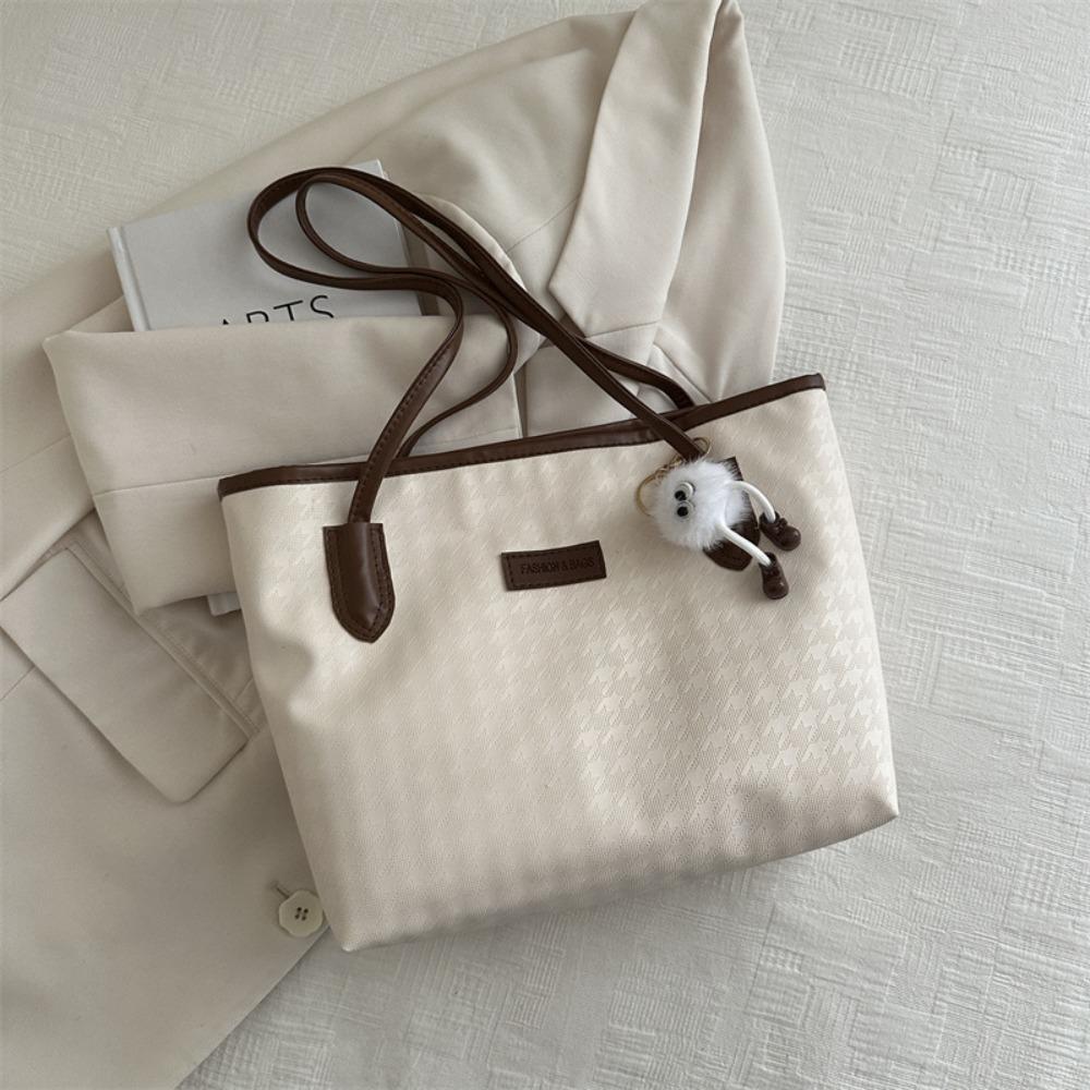 

Сумка-тоут из ПУ большой вместимости, сумка под мышку, повседневная сумка на одно плечо, для покупок кофейный