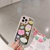 Graffiti Love Earth Happy Dog Bear Mirror Capa For Iphone 11 12 Mini 13 Promax Xs Max X Xr 8 7 Plus Se2020 Cartoon Phone Case