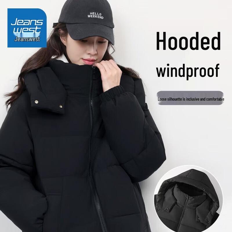 HANDUNYOU Jeanswest Women s Petite Hooded Winter Cotton Jacket