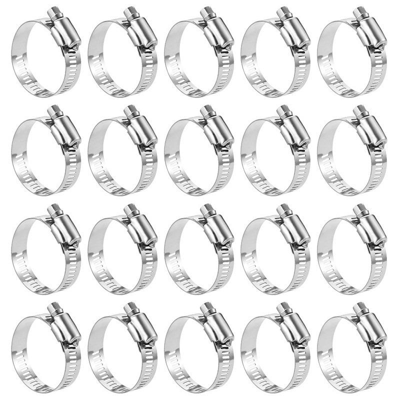 40-Piece Adjustable Worm Gear Hose Clamp Set for Pipes