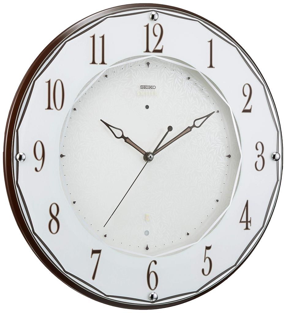 Seiko Clock Wall Clock Dark Brown Diameter 320x45mm Radio Analog SEIKO EMBLEM HS524B