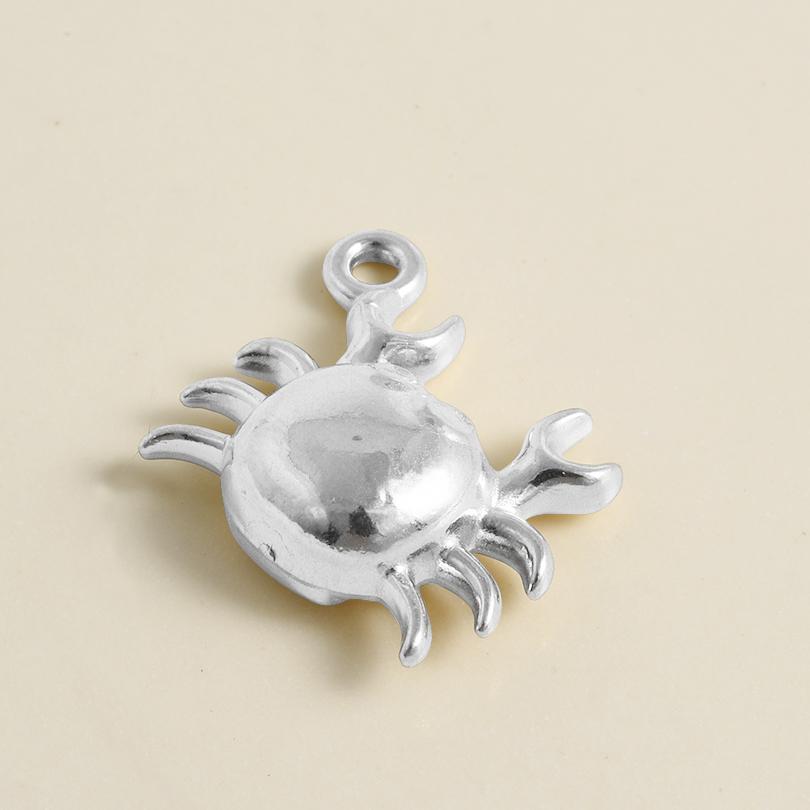 5pcs Kawaii Charm Flower Star Crab Stainless Steel Pendants For Jewelry Making Supplies Assorted Mini Charms In Bulk DIY Finding