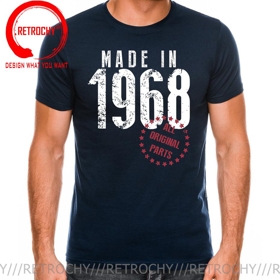Vintage 1968 Classic 50 Years Old Birthday T Shirt Made in 1968 50Th Birthday Tshirt Father Day Present Born in 1968 Tee Shirt