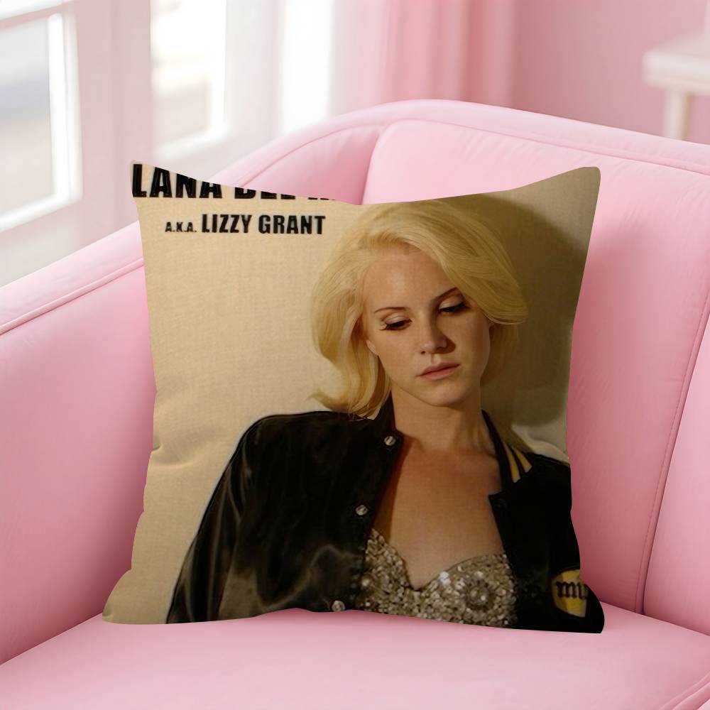 Singer Lana cool Del Rey Doublesided Printed pillow cover Short plush Suitable living rooms bedrooms sofas throw cushion cover